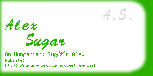 alex sugar business card